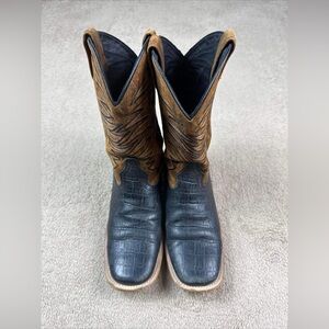 Ariat Firecatcher western boots black brown mens size 5 gator